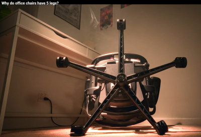 bottom of an office chair