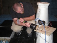 Chris trimming left antenna