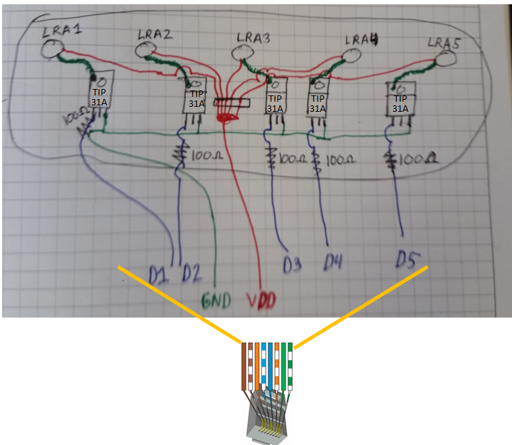 Figure 3: Wiring Diagram for Vibration Cuff