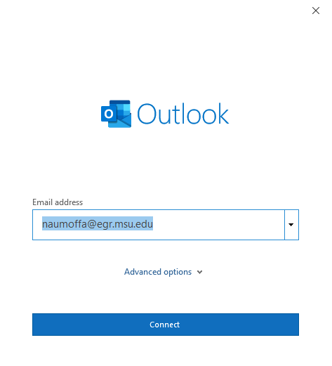IMAP Account Settings dialog with password entry field and Connect button