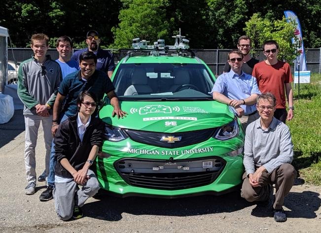 MSU Autodrive Challenge team with GM Bolt platform