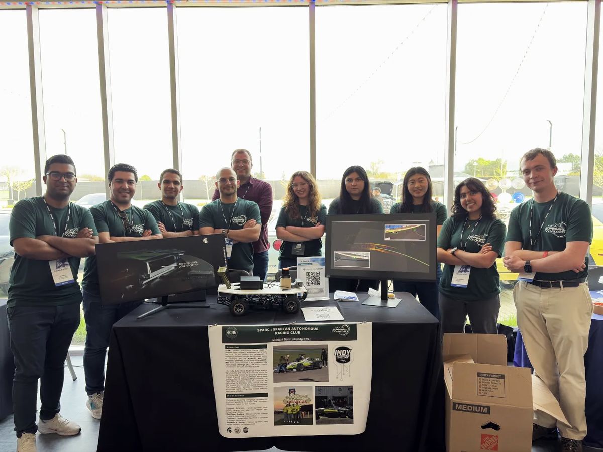 SpARC — Spartan Autonomous Racing Club members with demo booth at event