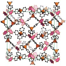 Crystal structure of COF-102.